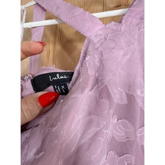 NWT Lulus Love and Beyond Mauve Pink Burnout Floral Maxi Dress Wedding Size XL - Picture 6 of 8